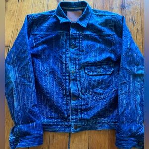 STUDIO D'ARTISAN INDIGO "RAIN" KASURI SELVEDGE JACKET Size 40